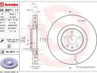 Disc frana AUDI A6 Avant (4G5, C7, 4GD) (2011 - 2016) BREMBO 09.B971.11