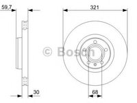 Disc frana AUDI A8 (4E) (2002 - 2010) BOSCH 0 986 479 300 piesa NOUA