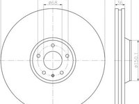 Disc frana AUDI A8 (4E) (2002 - 2010) HELLA PAGID 8DD 355 115-891 piesa NOUA