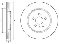 Disc frana AUDI A8 (4H) (2009 - 2016) DELPHI BG4643C piesa NOUA