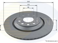 Disc frana AUDI Q3 8U COMLINE ADC1493V