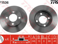 Disc frana AUDI QUATTRO (85) - OEM - TRW: DF1536 - Cod intern: W02365922 - LIVRARE DIN STOC in 24 ore!!!