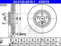 Disc frana AUDI TT (8J3) (2006 - 2014) ATE 24.0130-0219.1 piesa NOUA