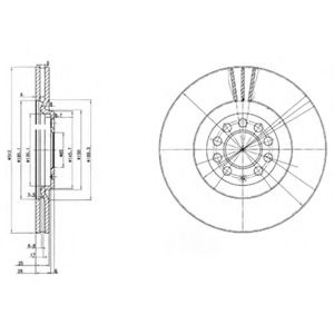 Disc frana AUDI TT (8N3) (1998 - 2006) DELPHI BG3528 piesa NOUA
