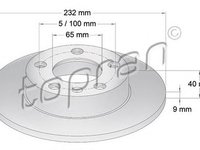 Disc frana AUDI TT 8N3 TOPRAN 107683