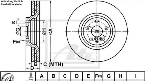 Disc frana AUDI TT Roadster (8J9) (2007 - 201