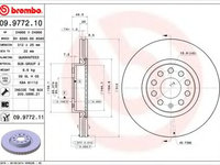 Disc frana AUDI TT Roadster (8J9) (2007 - 2014) BREMBO 09.9772.11