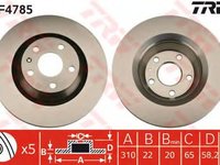 Disc frana AUDI TT Roadster 8J9 TRW DF4785