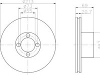 Disc frana AUSTIN METRO, MG METRO - MINTEX MDC396