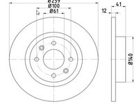 Disc frana Axa fata stanga (12108507 MTR) DACIA,RENAULT,SMART