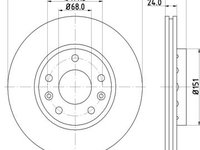 Disc frana Axa fata stanga (12108515 MTR) DACIA,NISSAN,RENAULT