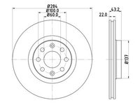 Disc frana Axa fata stanga (12108555 MTR) FIAT,OPEL,VAUXHALL