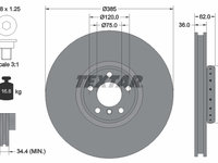 Disc frana Axa fata stanga (92266425 TEXTAR) BMW