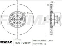 Disc frana BD-3492 FREMAX pentru Bmw X5 Bmw X6