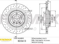 Disc frana BD-3613 FREMAX pentru Mercedes-benz M-class Mercedes-benz Gle