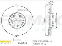 Disc frana BD-5641 FREMAX pentru Ford Transit