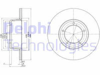 Disc frana BG2297 DELPHI pentru Land rover Range rover Land rover Discovery Land rover Defender Land rover 90110