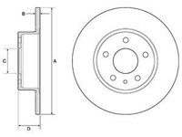 Disc frana BG2386 DELPHI pentru Alfa romeo 164 Alfa romeo 168 Fiat Croma Alfa romeo 156 Alfa romeo 147 Fiat Stilo