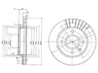 Disc frana BG2440 DELPHI pentru Ford Fiesta Ford Courier Ford Escort Ford Orion Ford Verona Mazda 121 Mazda Soho Ford Ka Ford Puma