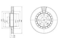 Disc frana BG2443 DELPHI pentru Opel Kadett Opel Ascona Opel Vectra Opel Calibra Daewoo Espero Daewoo Cielo Daewoo Nexia