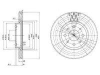 Disc frana BG2830 DELPHI pentru Alfa romeo 155 Fiat Tipo Fiat Tempra Fiat Punto Alfa romeo 145 Alfa romeo 146 Fiat Barchetta Fiat Brava Fiat Bravo Fiat Doblo Fiat Marea Fiat Palio