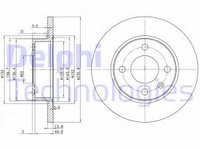 Disc frana BG2910 DELPHI pentru Skoda Favorit Skoda Forman Skoda Felicia