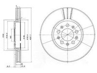 Disc frana BG3035C DELPHI pentru Skoda Octavia Vw Golf Skoda Roomster Seat Toledo Vw Polo Vw Bora Vw Jetta Audi A1 Skoda Fabia Vw Beetle Vw New Vw Novo Seat Leon Seat Ibiza Seat Cordoba Vw Derby