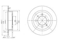 Disc frana BG3126 DELPHI pentru Nissan Pulsar Nissan Sentra Nissan Sunny Nissan Tsuru Nissan Sabre Nissan 100 Nissan Nxnxr Nissan Almera