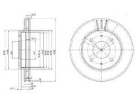 Disc frana BG3202 DELPHI pentru Mitsubishi Galant Mitsubishi Lancer Mitsubishi Libero Mitsubishi Carisma Volvo S40 Volvo V40 Mitsubishi Space