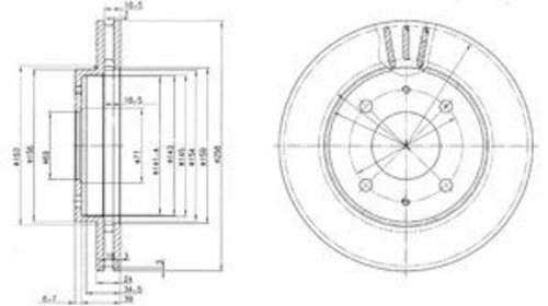 Disc frana BG3202 DELPHI pentru Mitsubishi Ga