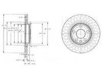 Disc frana BG3222 DELPHI pentru Fiat Scudo 1996 1997 1998 1999 2000 2001 2002 2003 2004 2005 2006