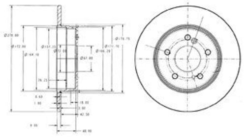 Disc frana BG3326C DELPHI pentru Mercedes-ben