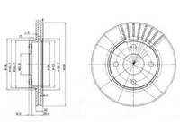 Disc frana BG3359 DELPHI pentru Ford Fiesta Ford Puma Ford Focus Ford Ikon Ford Fusion Mazda 2 Mazda Demio Ford Street Ford Ka