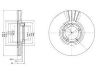 Disc frana BG3366 DELPHI pentru Ford Transit