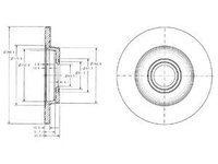 Disc frana BG3416 DELPHI pentru Vw Eurovan Vw Transporter