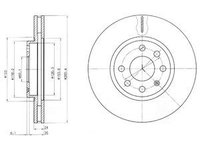 Disc frana BG3569 DELPHI pentru Opel Corsa Opel Vita Opel Combo Opel Tigra