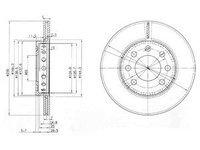 Disc frana BG3658 DELPHI pentru Vw Lupo Audi A2