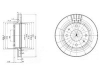 Disc frana BG3750 DELPHI pentru Hyundai Avante Hyundai Elantra Hyundai Lantra Hyundai Coupe Hyundai Tiburon Hyundai Sonata Hyundai Lavita Hyundai Matrix Kia Cerato Kia Spectra Hyundai Tuscani