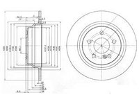 Disc frana BG3757 DELPHI pentru Mercedes-benz E-class 2009 2010 2011 2012 2013 2014 2015 2016 2017 2018 2019 2020 2021 2022 2023 2024