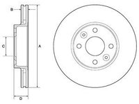 Disc frana BG3762 DELPHI pentru Dacia Logan Renault Clio Renault Euro Renault Megane Nissan March Nissan Micra Renault Modus Nissan Note Renault Twingo Nissan Tiida