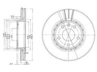 Disc frana BG3768 DELPHI pentru Nissan Primastar Renault Trafic Opel Vivaro