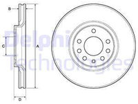 Disc frana BG3770C DELPHI pentru Opel Astra Opel Zafira Opel Corsa