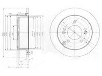 Disc frana BG3799 DELPHI pentru Kia Sportage Hyundai I45 Hyundai Sonata Mitsubishi Galloper Hyundai Grandeur Hyundai Xg Hyundai Tucson Hyundai Embera Hyundai Avante Hyundai Elantra Kia Magentis Kia Optima Kia Lotze