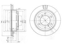 Disc frana BG3813 DELPHI pentru Mitsubishi Montero Mitsubishi Pajero Mitsubishi Pajeroshogun Mitsubishi Shogun