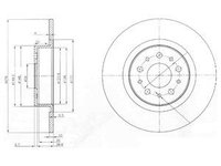 Disc frana BG3857 DELPHI pentru Alfa romeo Gt Alfa romeo 156 Alfa romeo 147