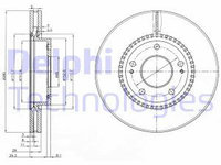 Disc frana BG3861C DELPHI pentru Kia Cee d Kia Sportage Kia Pro cee d Hyundai Sonata Hyundai Coupe Hyundai Tiburon Hyundai Tuscani Hyundai Tucson Hyundai Embera Kia Lotze Kia Magentis Kia Carens Kia Rondo Hyundai I30 Kia Soul Hyundai I45 Bmw Seria 3