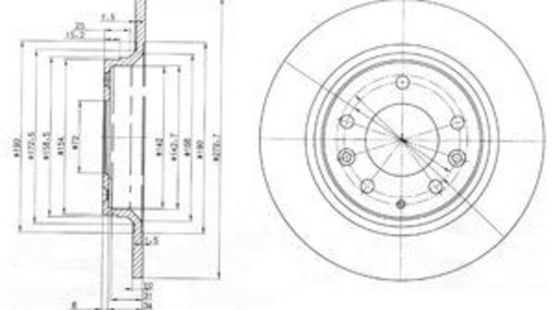 Disc frana BG3875C DELPHI pentru Mazda 6 2010