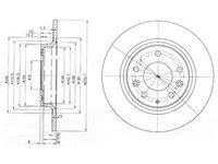 Disc frana BG3875C DELPHI pentru Mazda Mx-5 2005 2006 2007 2008 2009 2010 2011 2012 2013 2014