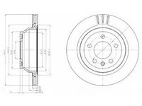 Disc frana BG3894 DELPHI pentru Vw Touareg Vw Multivan Vw Transporter Vw Kombi Vw Eurovan