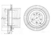 Disc frana BG3925C DELPHI pentru Land rover Discovery Land rover Lr3 Land rover Range rover